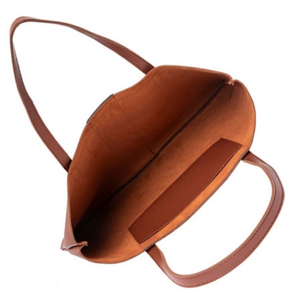 🎉HP🎉 NWOT Vince Camuto Tote Bag Dark Rum Leather - Picture 3 of 8